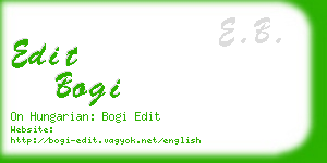 edit bogi business card